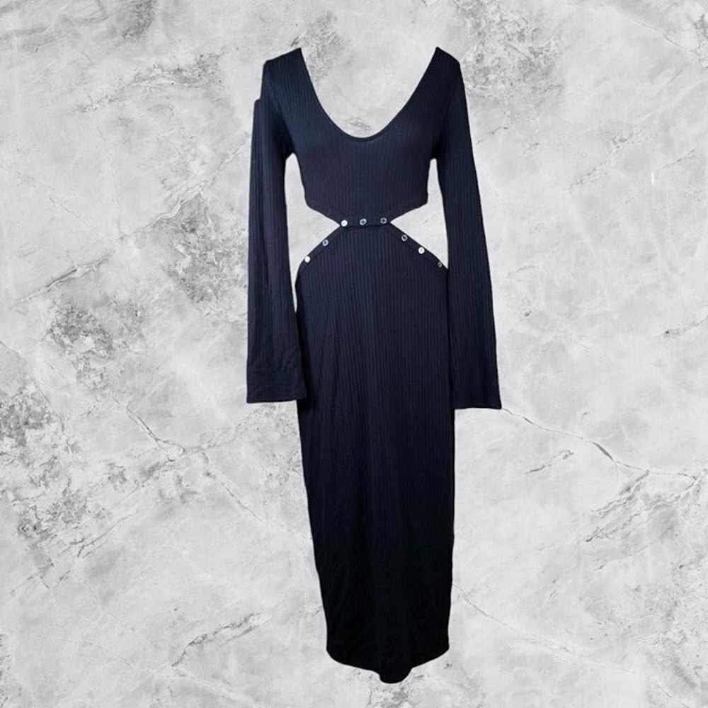 Lovers and Friends Jordy Knit Midi Dress - Black - Picture 2 of 10